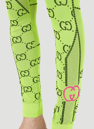 Gucci Logo Jacquard Leggings Green guc0250019