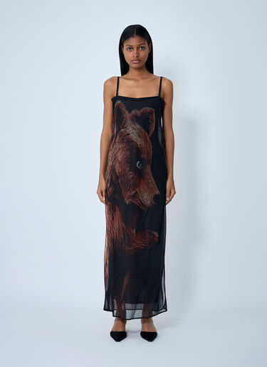Sheer Printed Dress Acne Studios Sheer Printed Dress Black acn0262036