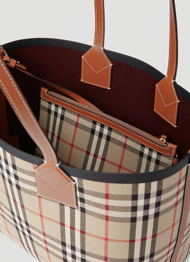 Burberry Check Tote Bag Beige bur0252036