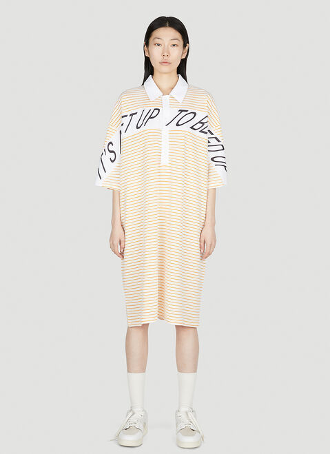 Reward If Found Slogan Polo Dress Multicolour rif0251010