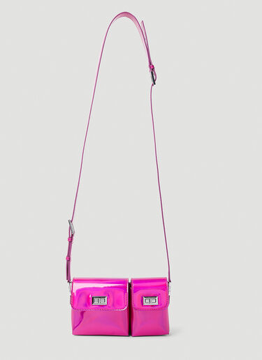 BY FAR Baby Billy Iridescent Shoulder Bag Pink byf0253009