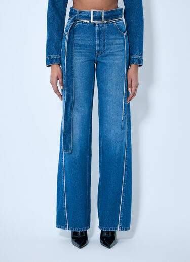 Jean Paul Gaultier Zip-Belt Denim Jeans Blue jpg0259007
