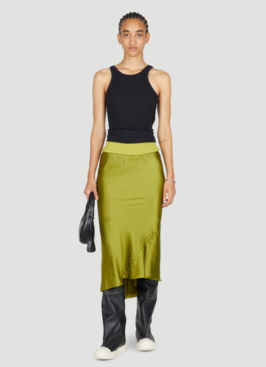 Rick Owens Bias Cut A-Line Skirt Green ric0253019