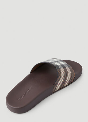 Burberry Vintage Check Furley Slides Brown bur0147059