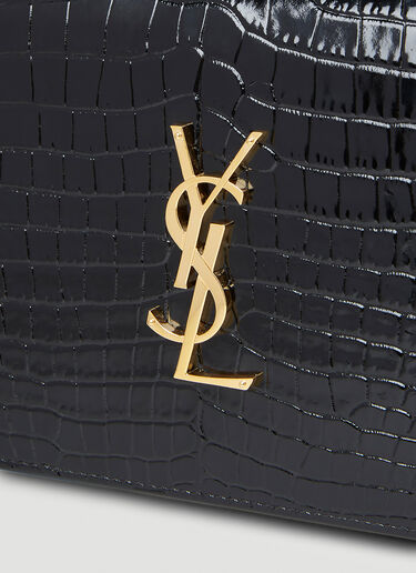 Saint Laurent Logo Plaque Chain Wallet Black sla0251241