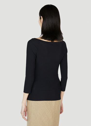 Max Mara 사투르노 스쿠프넥 탑 블랙 max0252006
