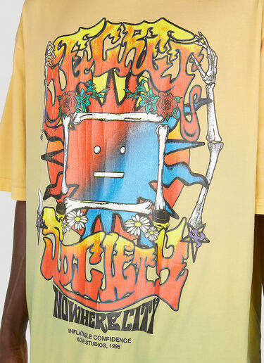 Acne Studios Screen Print T-Shirt Yellow acn0351013