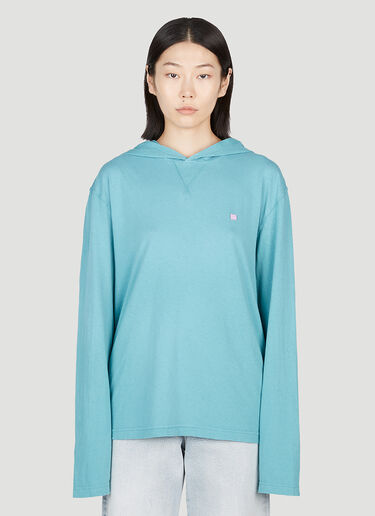 ロゴパッチフードスウェットシャツ Acne Studios ロゴパッチフードスウェットシャツ ブルー acn0253022
