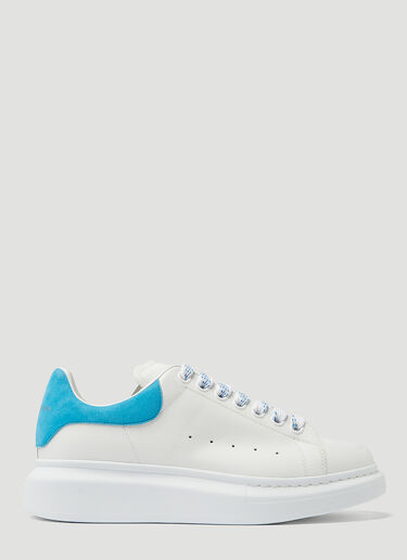 Alexander McQueen Oversized Velour Counter Sneakers Blue amq0248010