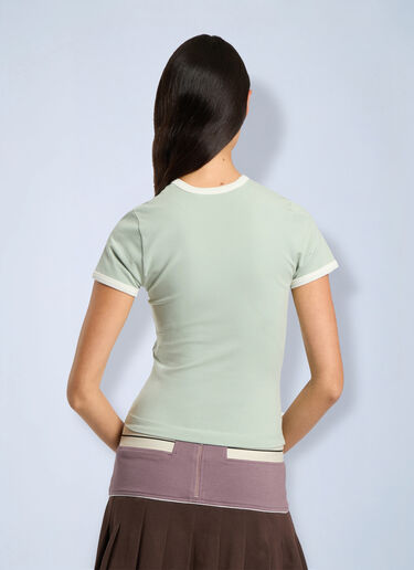 LN-CC® - Palm Angels: Cali Vibes Vintage Slim T-Shirt - Green Palm Angels Cali Vibes Vintage Slim T-Shirt Green pma0266199