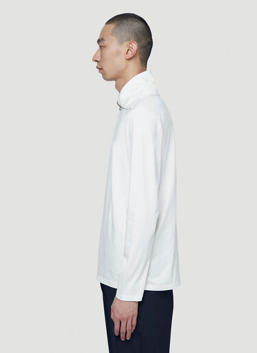 Jil Sander Half-Zipped Long Sleeve T-Shirt White jil0142017