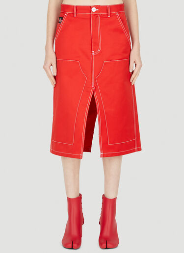 Meryll Rogge Workwear Mid Length Skirt Red mrl0248008