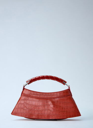 Lacoste Runway H Lenglen Crocodile Effect Leather Bag Red lac0364005