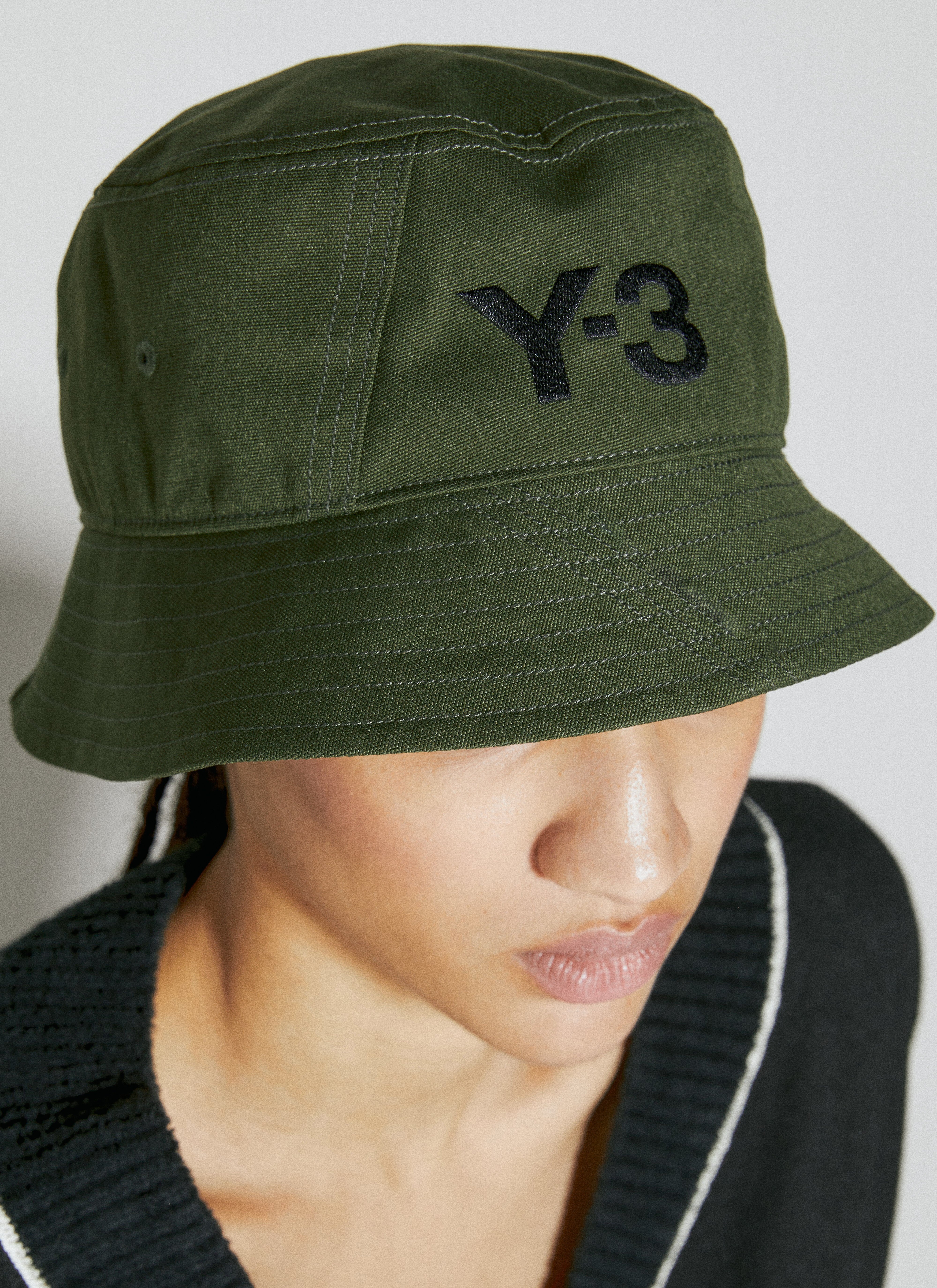 Y-3 Logo Embroidery Bucket Hat Black yyy0356032