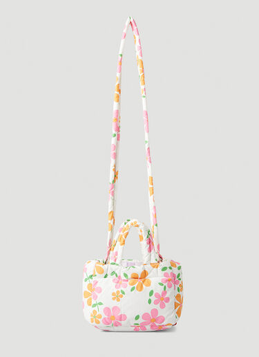 ERL Flower Print Mini Puffer Tote Bag White erl0348017