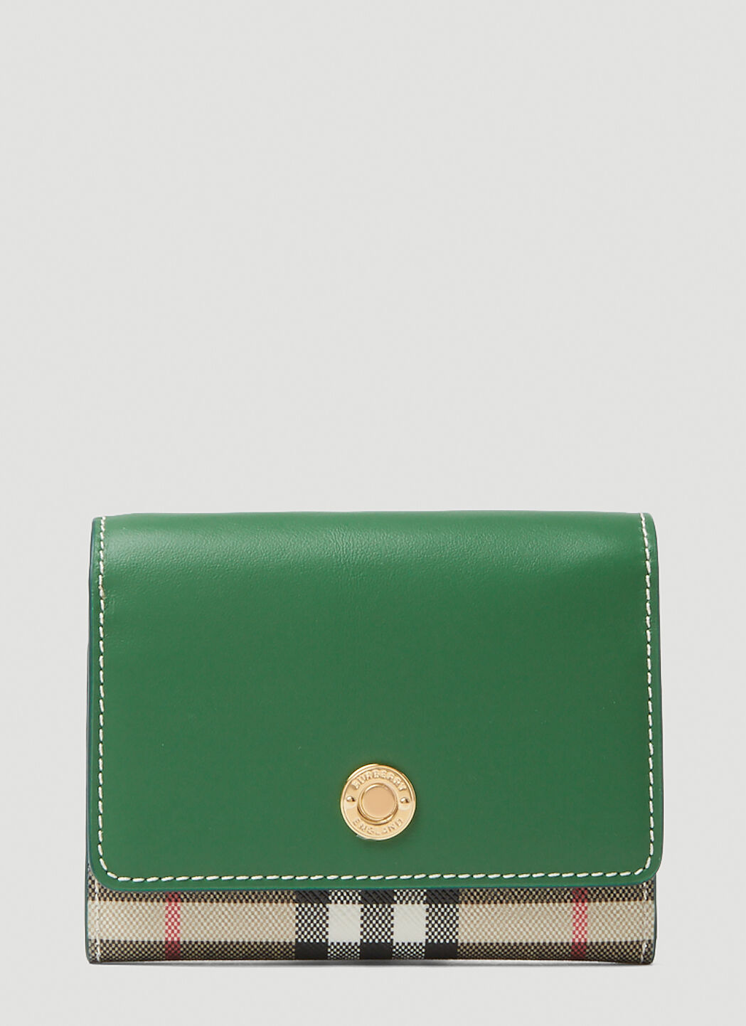 Burberry Women s Lancaster Check Wallet in Green LN CC