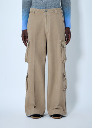 ERL Cargo Trousers with Pocket Detailing Beige erl0164008