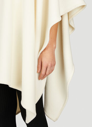 Moncler Wool Cape Jacket White mon0253030