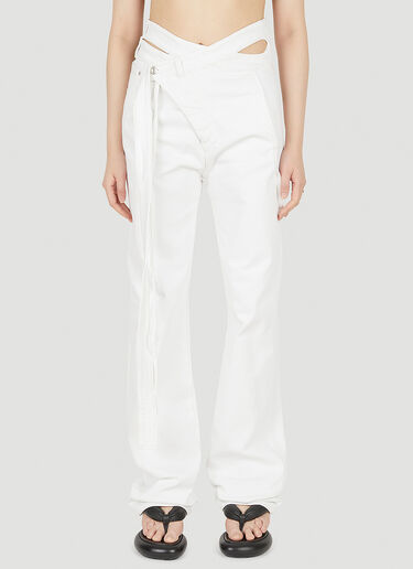 Ottolinger Signature Wrap Jeans White ott0348009