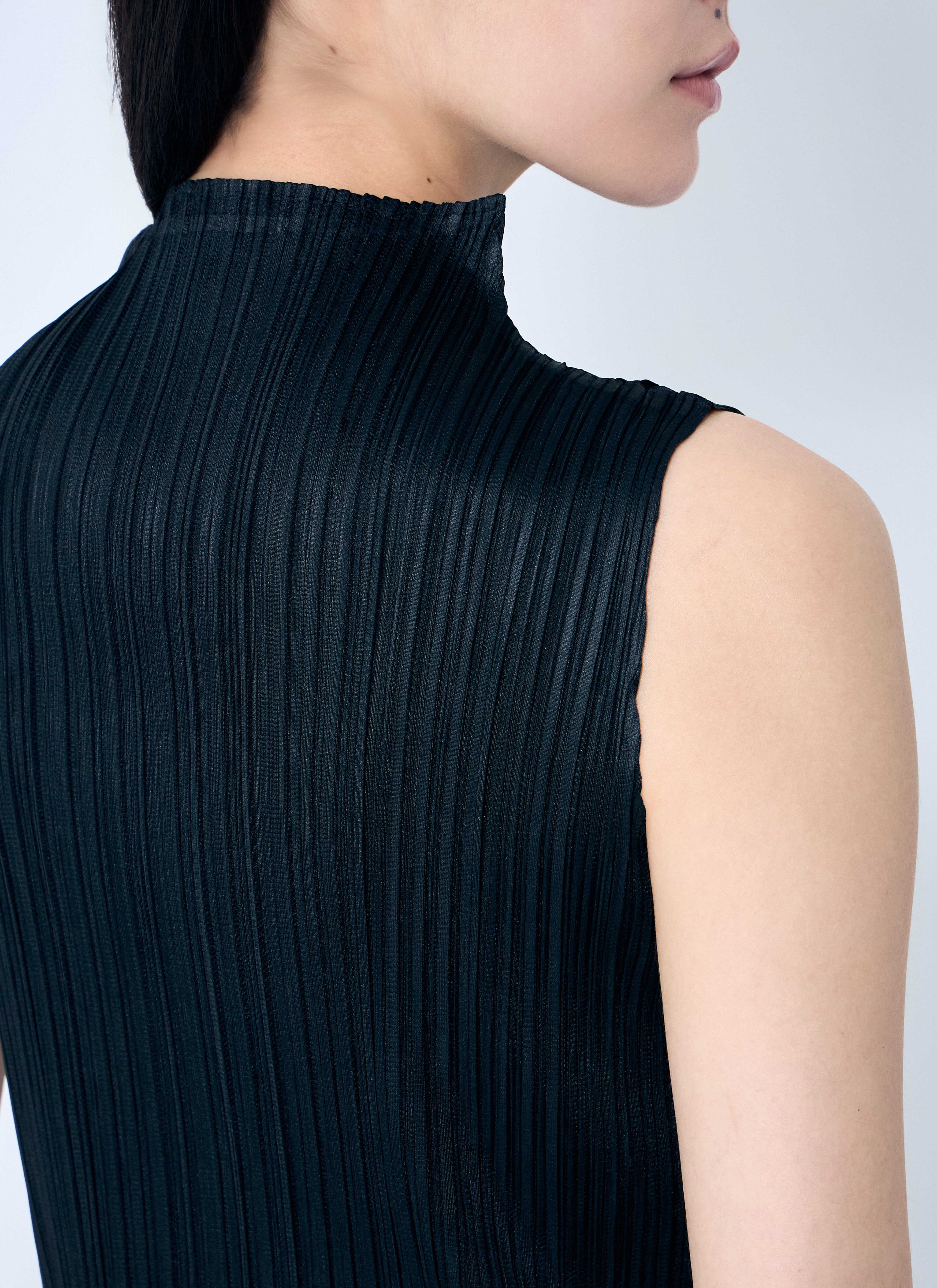 Pleats Please Issey Miyake Women's' Pleated Tank Top in Black | LN-CC®