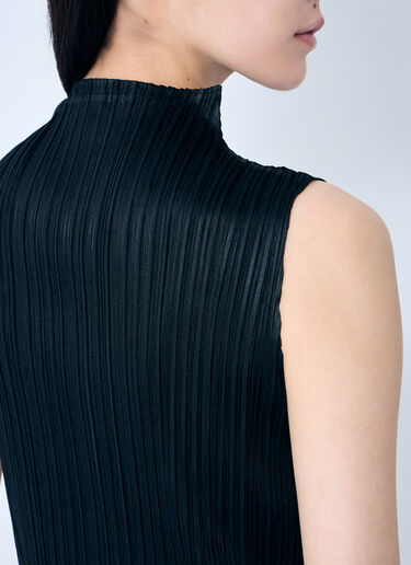 Pleats Please Issey Miyake 褶裥背心上衣  黑色 plp0259021
