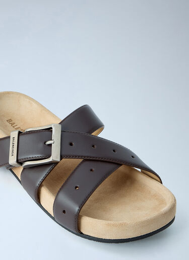 Balenciaga Belt Leather Sandals Brown bal0164016