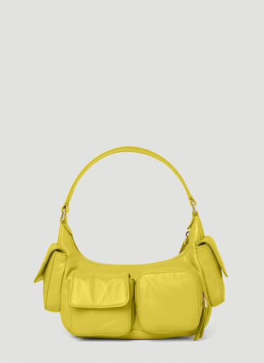 Miu Miu Pocket Leather Shoulder Bag Yellow miu0252047