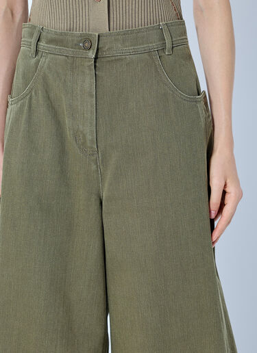 LN-CC® - Max Mara: Wide-Leg Trousers - Green Max Mara Wide-Leg Trousers Green max0265031