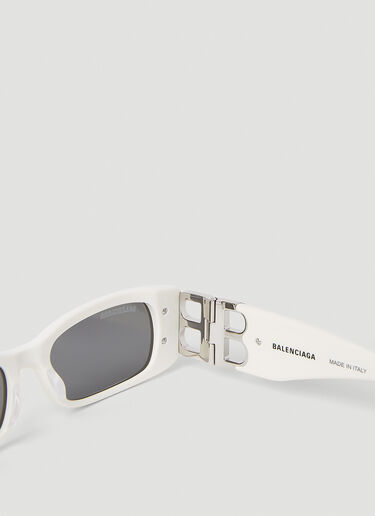 Balenciaga Dynasty Rectangular Sunglasses White bal0352016