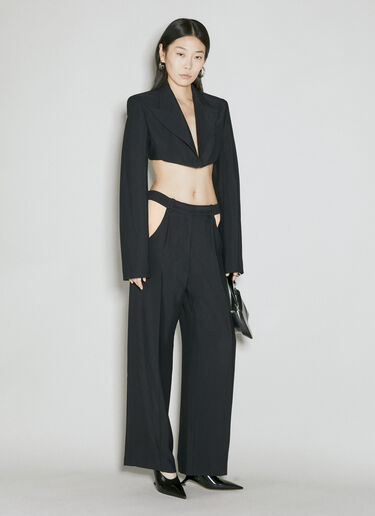 Mugler Cut-Out Tailored Pants Black mug0354001