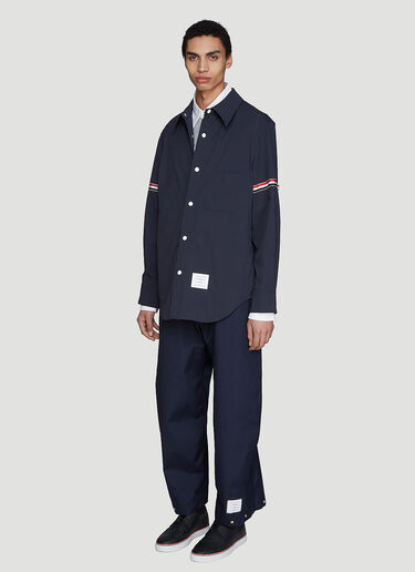 Thom Browne Snap Front Over-Shirt Jacket Blue thb0135003