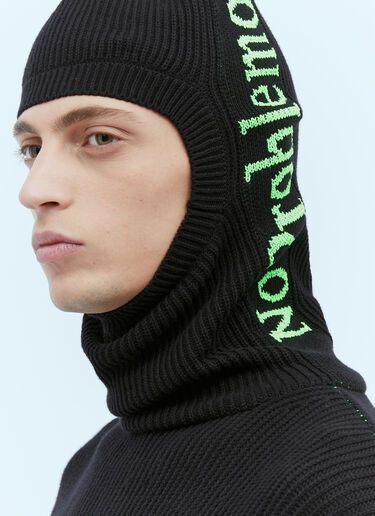 Aries Balaclava Knit Sweater Black ari0154011