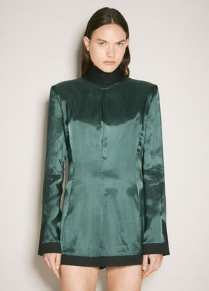 MM6 Maison Margiela Inside-Out Blazer Dress Green mmm0258001