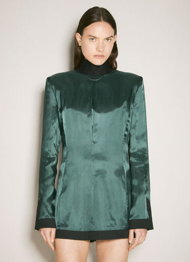 MM6 Maison Margiela インサイドアウトブレザー グリーン mmm0258001