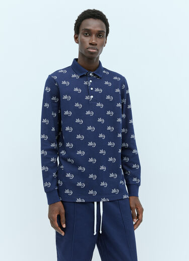 Puma x Noah ロゴジャガードポロシャツ ブルー pun0154007