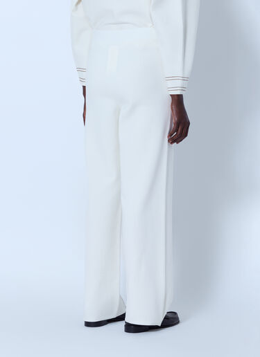 LN-CC® - Max Mara: Wide-Leg Tailored Trousers - White Max Mara Wide-Leg Tailored Trousers White max0266021