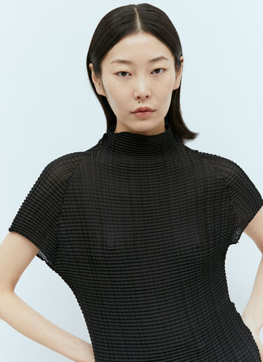 플리츠 하이넥 탑 Issey Miyake 플리츠 하이넥 탑 블랙 ism0255015