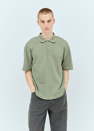 A.P.C. Logo Embroidered Polo Shirt Khaki apc0156007