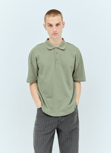 A.P.C. Logo Embroidered Polo Shirt Khaki apc0156007