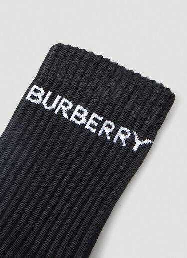 Burberry Logo Jacquard Socks Black bur0248090