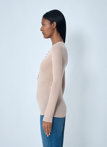 Chloé Henley Button-Down Top Pink chl0262007