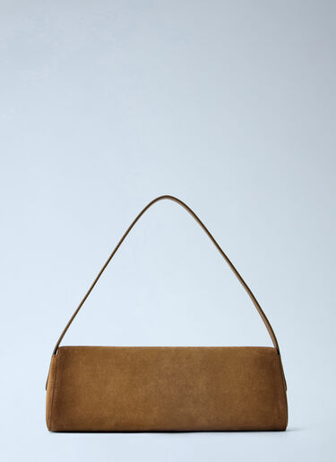 Jil Sander Kante Suede Shoulder Bag Brown jil0266010