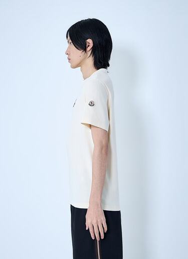 Moncler Logo Motif T-Shirt Cream mon0164032