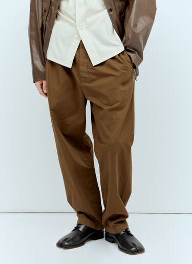 Lemaire Elasticated Pants Brown lem0156006