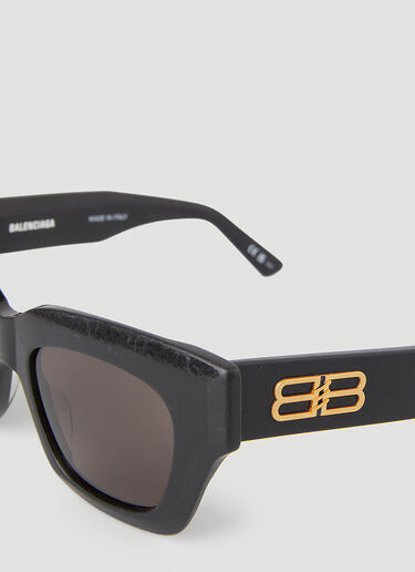 Balenciaga Rive D形框太阳镜 黑 bal0249143