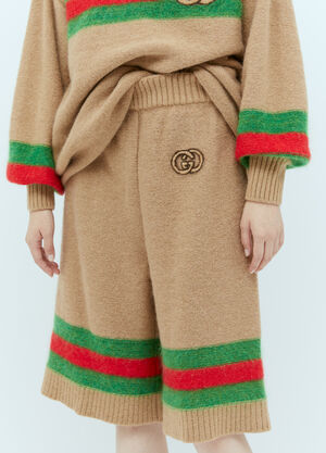 Gucci 인터로킹 GG 울 모헤어 버뮤다 쇼츠 베이지 guc0253049