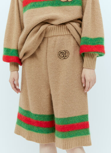 Interlocking GG Wool Mohair Bermuda Shorts Gucci Interlocking GG Wool Mohair Bermuda Shorts Beige guc0253049