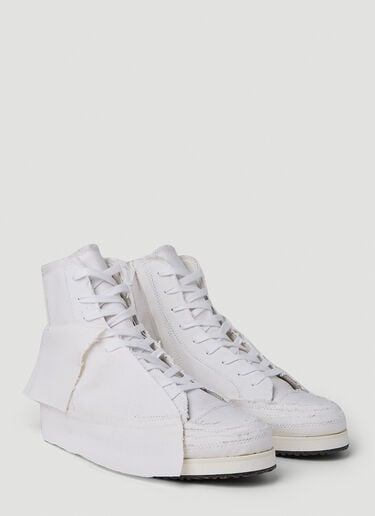 Yohji Yamamoto Layered High Top Sneakers White yoy0250012