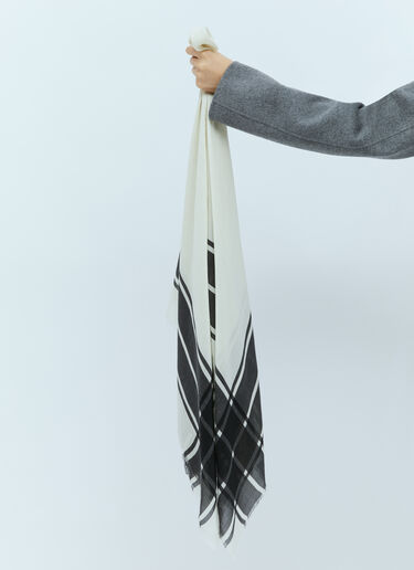 Wool And Silk Check Scarf TOTEME Wool And Silk Check Scarf Black tot0256023