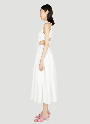 Alexander McQueen Poplin Day Dress White amq0251051